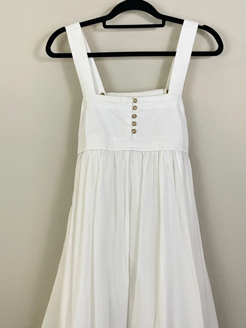 Anthropologie Pilcro White Asymmetrical Babydoll Midi Dress Size XS - Picture 6 of 13